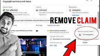 how to remove Content ID Claim  - Remove Copyright Claim - Music Claim & Visula Content Claim