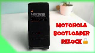 ReLock "Motorola Bootloader" Just 1 Command [2023 Updated]