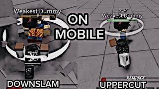 How to uppercut and downslam on MOBILE | Strongest Battlegrounds
