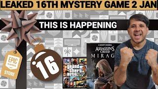 GTA V OR GTA TRILOGY OR AC MIRAGE FREE MYSTERY GAME ON 2 JAN| EPIC GAMES MYSTERY GAME 2024 |