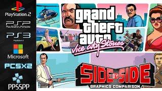 GTA Vice City Stories - Graphics Comparison - PS2, PSP, PS3, PC, PCSX2, PPSSPP | Side by Side