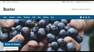 Baxter Homepage (Church Website Training Video)