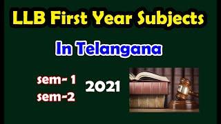 LLB SEM 1 and 2 syllabus In Telangana(OU/KU) || By Krishna's Tutorials||