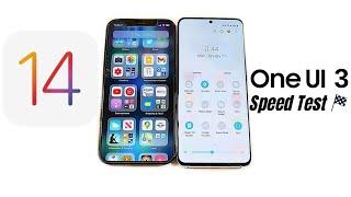 iOS 14 vs One UI 3.0 Speed Test!