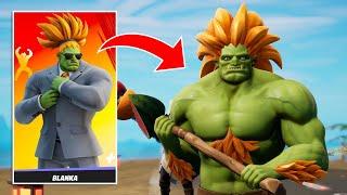 NEW BLANKA (STREET FIGHTER) Skin Gameplay in Fortnite!