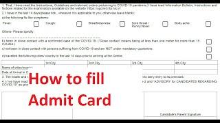 How to Fill UGC NET Admit Card | Guidelines and relevant orders pertaining to COVID-19 pandemic.