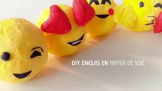 DIY emojis en papier de soie avec la technique HapPap. Make a paper smileys.