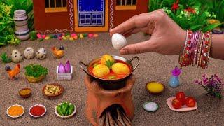 How To Make Miniature Spicy Indian Egg  Delicious Miniature Egg Food Recipe | Yummy Cooking Ideas