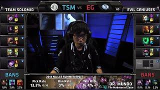 TSM (w Lustboy) vs Evil Geniuses | S4 NA LCS Summer split 2014 Week 10 Day 1 | TSM vs EG W10D1