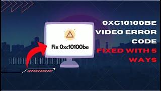 How To Fix 0xc10100be Video Error Code? | Video Tutorial | Rescue Digital Media