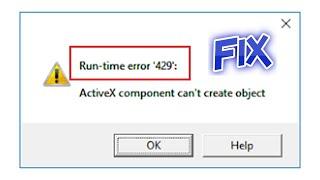 How to Fix Runtime Error 429 ActiveX Component Can't Create Object In windows 11