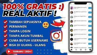 [ NO LOGIN ] Cara Menambah Followers Instagram Gratis Permanen Tanpa Akun Tumbal