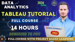 Tableau Complete Tutorial - Beginner to Pro | Project Based Learning | Edition 2024 #tableau