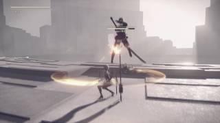 Nier Automata PS4 A2 vs 9S Final Boss Battle The Tower Very Hard No Damage No Commentary Ending C