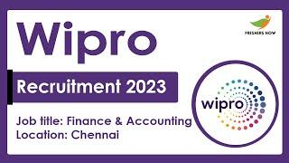 Wipro Recruitment 2023 | Finance & Accounting Ops | Required Skills, How to Apply