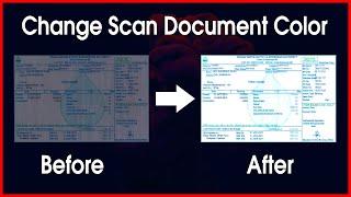 Scanning Document Background Color Change Just One Click in Photoshop Easily 