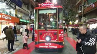  100. Yıl Cumhuriyet Nostalji Tramvayı Şirinevler Yürüyüş YolundaBahçelievler #tramvay #nostalji