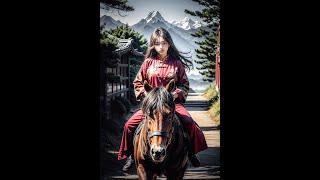 [4K] AI ART LOOKBOOK AMAZING COLLECTION ‐ Asian The Beautiful Animal Riding Girl