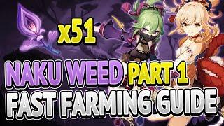 Naku Weed 51 Locations Part 1 FAST FARMING ROUTE | Genshin Impact 2.0