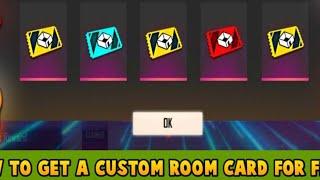 free fire max unlimited custom  | how to get unlimited custom room card in free fire |