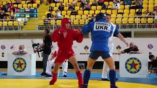 PANTELEEV (RUS) vs VOROPAIEV (UKR). Combat SAMBO 64 kg. European SAMBO Championships 2021