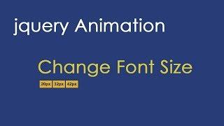 jquery Animation Tutorial | Change Font Size | csPoint Web Designing Tutorial