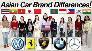 American was Shocked by 10 Asian Country's Car Brand Pronunciation Differences!!