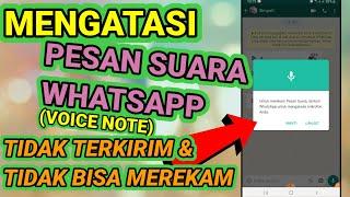 Solusi Pesan Suara WA Tidak Terkirim / Tidak Bisa Merekam