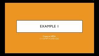 Nondeterministic Pushdown Automata Examples