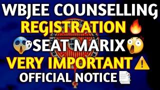 Wbjee Counselling Registration | Seat Matrix Official Notice Wbjee Board Wbjee |2023 Counselling