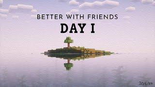 Better With Friends, A Cozy Minecraft Series! | Day I: A Dragon and House