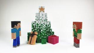 Merry Christmas with Magnetic Minecraft (Stop Motion)