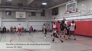 Rutland vs Middlebury 8th Grade Boys  Basketball - January 26, 2023