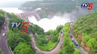 Amazing Srisailam Dam Exclusive Drone Visuals | TV5 News