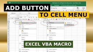 Add Button To Cell Right-Click Menu Excel VBA Macro
