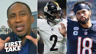 FIRST TAKE | Caleb is officially a terrible QB; Justin Fields ruins Kirk Cousins' debut - Stephen A.