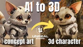 This is Getting GOOD! AI Art to AI 3D Model - Unreal Engine UE5 Game Development