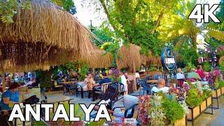 Antalya Old Town Street Walking Tour Turkey  | 4K | Cafes & Restaurants | Afternoon Sunset Walk