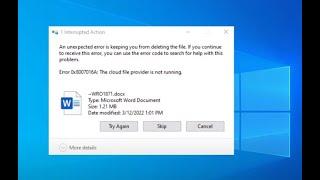 How To Fix OneDrive Error Code 0x8007016a In Windows 10