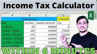Income Tax Calculation Formula in Excel | Hindi | How to Make Income Tax Calculator