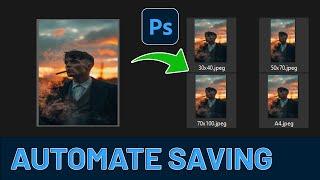 Automate Saving Different Sizes in Photoshop  With Script - Use ChatGPT/Perplexity tutorial