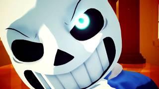 Sans vs Chara (Unity by TheFatRat but its a Megalovania mix by LiterallyNoOne) MMD