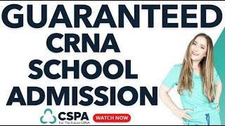 ⭐Get Into CRNA School- GUARANTEED with the CSPA 12 Month Intensive⭐ #crnaschool #crna