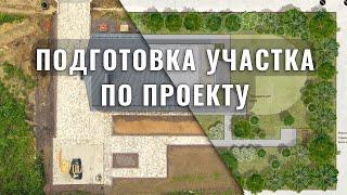 Участок после стройки дома, подготовка. Парковка и отмостка, дорожки и брусчатка, отсыпка участка