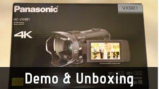 Panasonic HC-VX981 Camcorder (4K) - Demo and unboxing