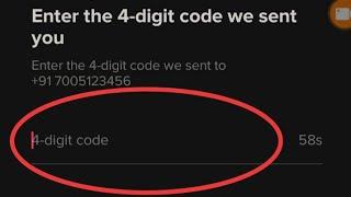 Tik Tok 4 Digit Code & OTP Not Receiving Problem Solved 2024