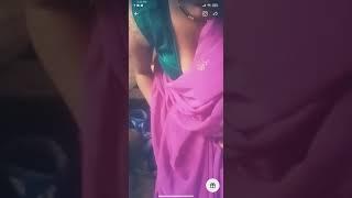 Desi Bhabhi Cleavage body show before taking open bath on Tango live app