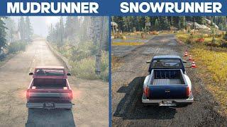 SnowRunner VS MudRunner Direct Comparison of Gameplay