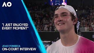 Joao Fonseca On-Court Interview | Australian Open 2025 First Round