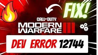 How to fix DEV Error #12744 in #modern warfare 3 || DEV Error #12744 #mw3 || by borntoplaygames